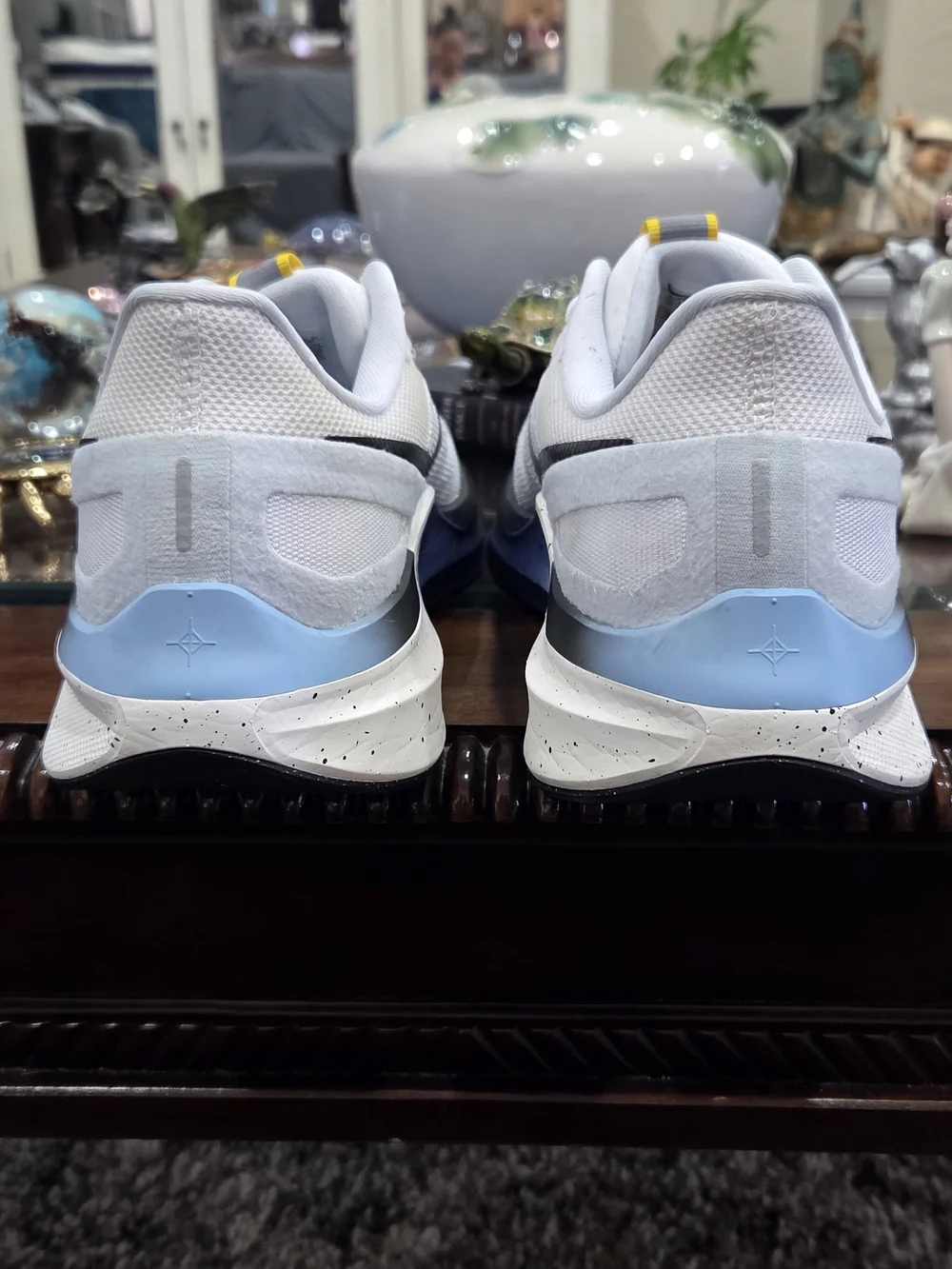 Nike Men’s Air Zoom Structure 25 Running Shoes - White/Black/Blue